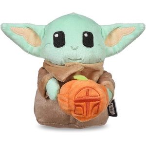 🆕 STAR WARS Halloween Grogu Pumpkin 9” Squeaky Plush Pet Toy
